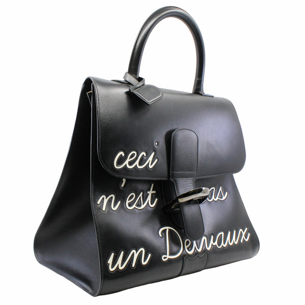 Brillant Charm Large Limited Edition Leather black shw - L'UXE LINK