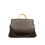 thumbnail Montaigne GM Monogram Canvas Top Handle Bag GHW With Strap - L'UXE LINK