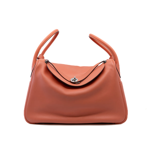 Lindy 34 Evercolor Leather Crevette PHW T Stamp - L'UXE LINK