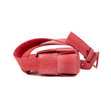 thumbnail Candy Cassette Red Pink Intrecciato Weave Rubber Shoulder Bag PHW - L'UXE LINK