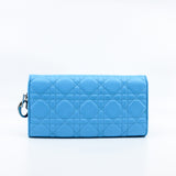 thumbnail Blue Cannage Wallet on Chain In Lambskin Leather PHW - L'UXE LINK