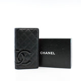 thumbnail Black Quilted Leather Cambon Ligne Bifold Wallet - L'UXE LINK