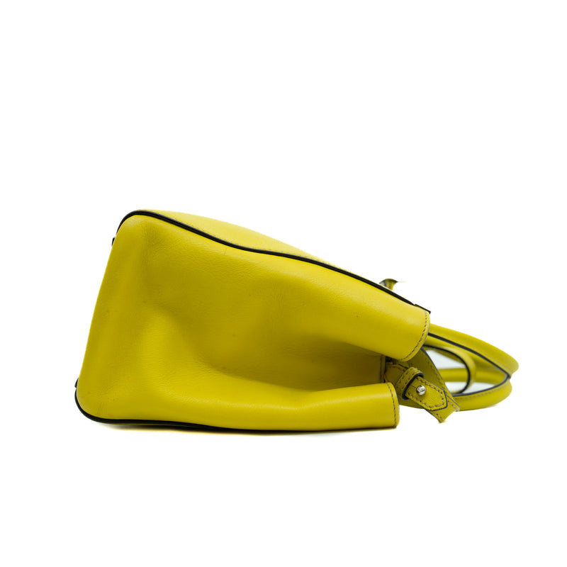 Saffiano Yellow Leather Petite Sac 2jours Elite Handbag With Strap