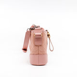 thumbnail Small Gabrielle Chevron Hobo Handbag In Pink Aged Calfskin Multi Hardware Seri 29 - L'UXE LINK