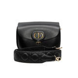 thumbnail large Bobby Bag in Black box Calfskin ghw with strap