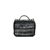 thumbnail Filigree Grey/White Tweed Navy Python Vanity Case GHW Seri 25 - L'UXE LINK