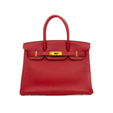 thumbnail Birkin 30 Togo Leather In Q5 Rouge Casaque GHW T Stamp