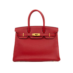 Birkin 30 Togo Leather In Q5 Rouge Casaque GHW T Stamp