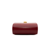 thumbnail Mini Classic Box Calfskin Red Flap Bag with Strap - L'UXE LINK