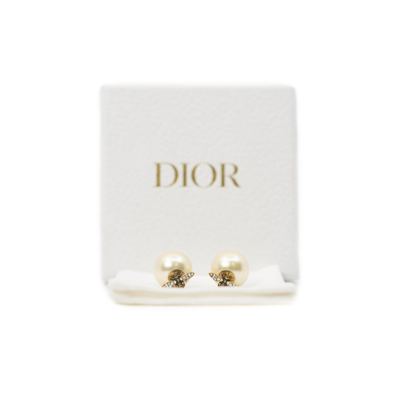 Mise En Dior Tribal Bee Faux Pearl Stud Earrings - L'UXE LINK