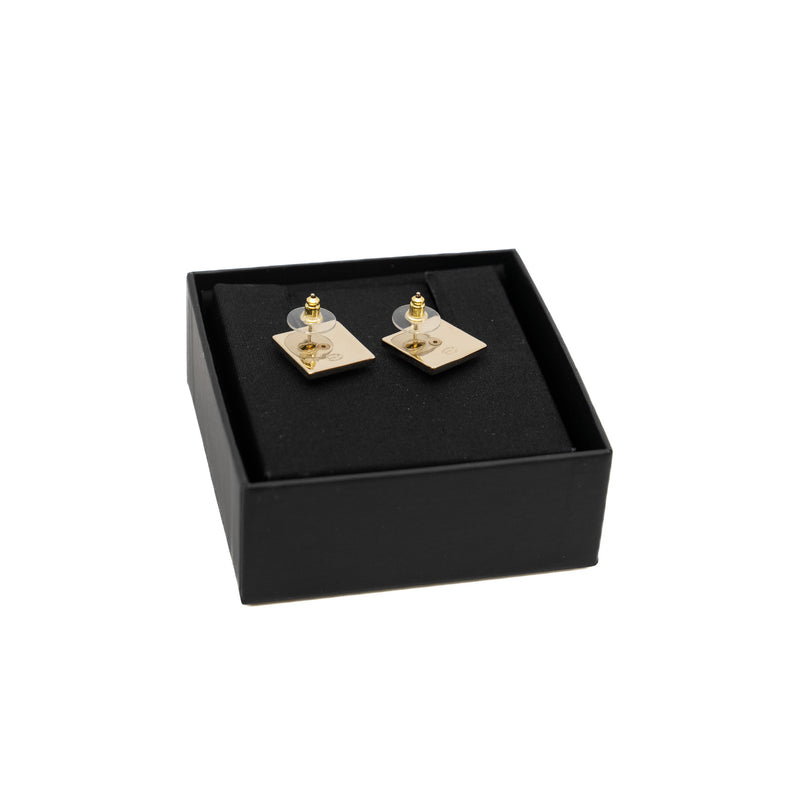 square cc logo crystal earring in phw 2023