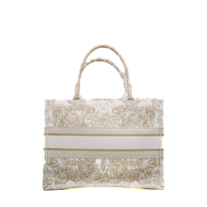 White Butterfly Medium Dior Book Tote