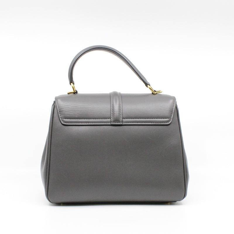 16 Top Handle Bag Small calfskin Grey GHW - L'UXE LINK