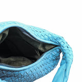 thumbnail Woven Leather Tote Bag PM Blue - L'UXE LINK