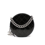 thumbnail Round As Earth Black Patent Leather Crossbody Bag PHW Seri 28 - L'UXE LINK