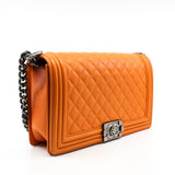 thumbnail New Medium Leboy Orange In Lambskin Leather PHW Seri 20