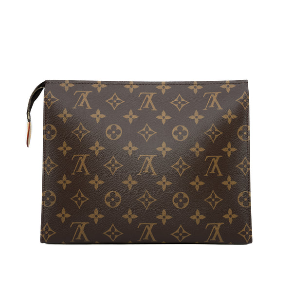 Toiletry Pouch 26 Monogram Canvas with Strap - L'UXE LINK