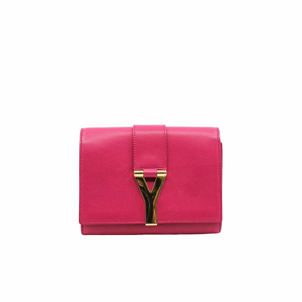 Chyc Clutch Leather woc red rose ghw - L'UXE LINK