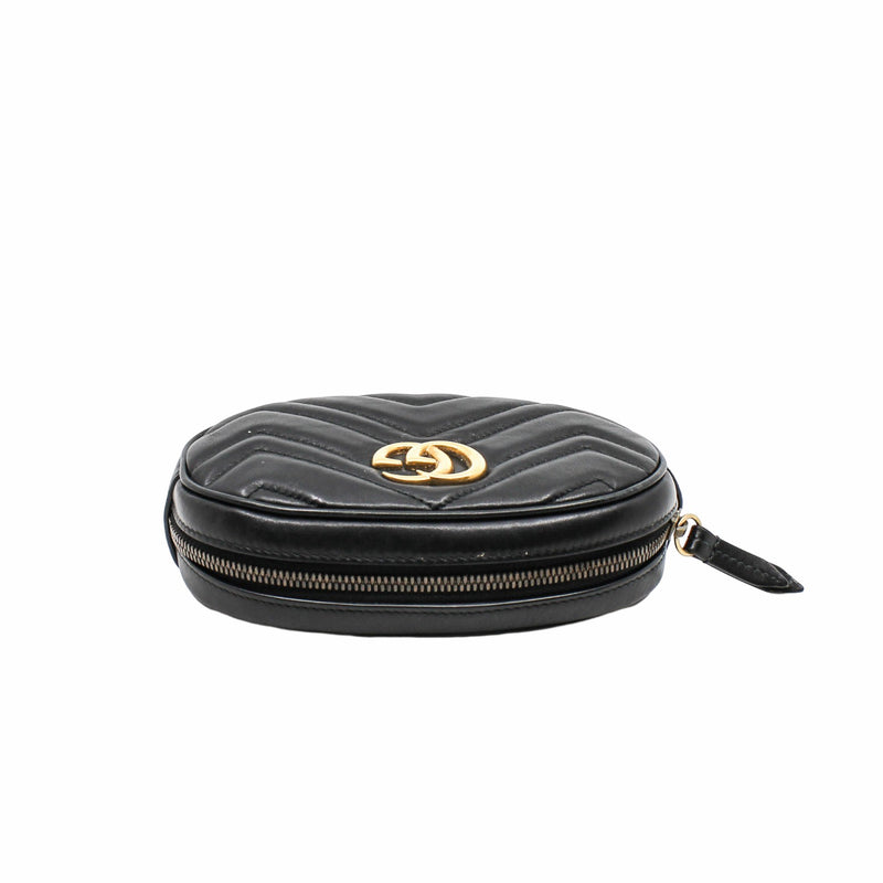 belt bag leather black gg ghw - L'UXE LINK