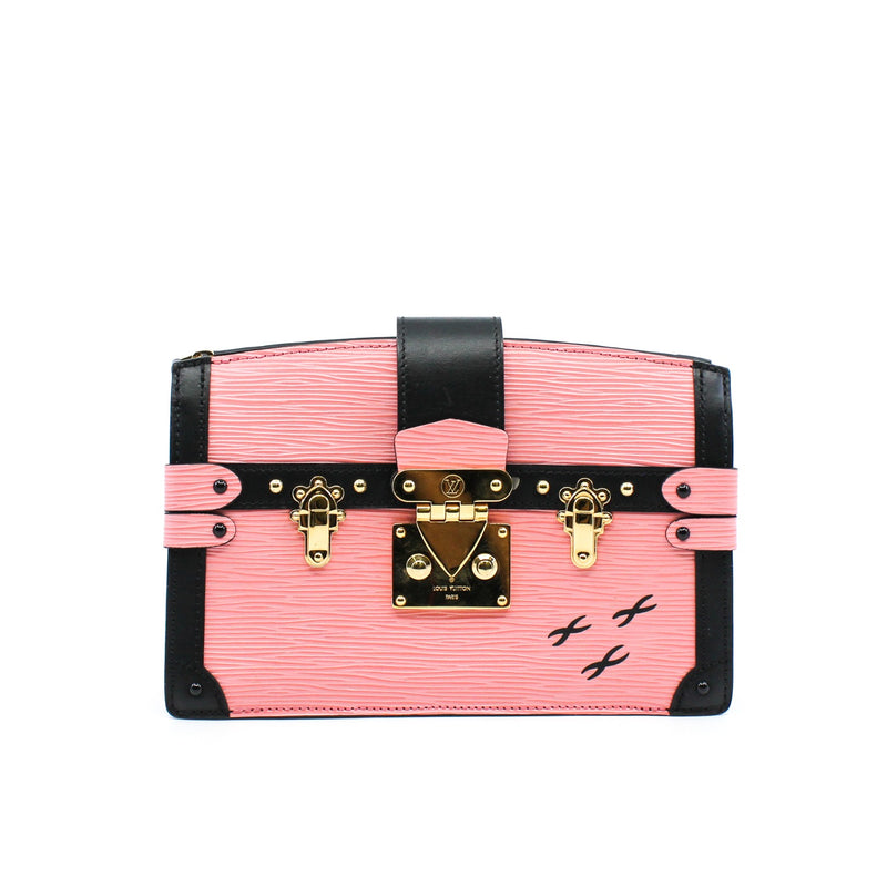 Trunk Clutch Pink Epi Leather Rose Ballerine GHW - L'UXE LINK