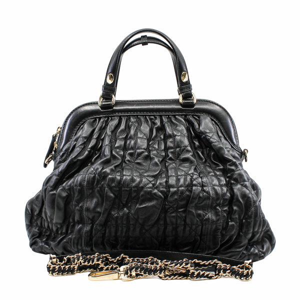 Cannage Leather tote black ghw - L'UXE LINK