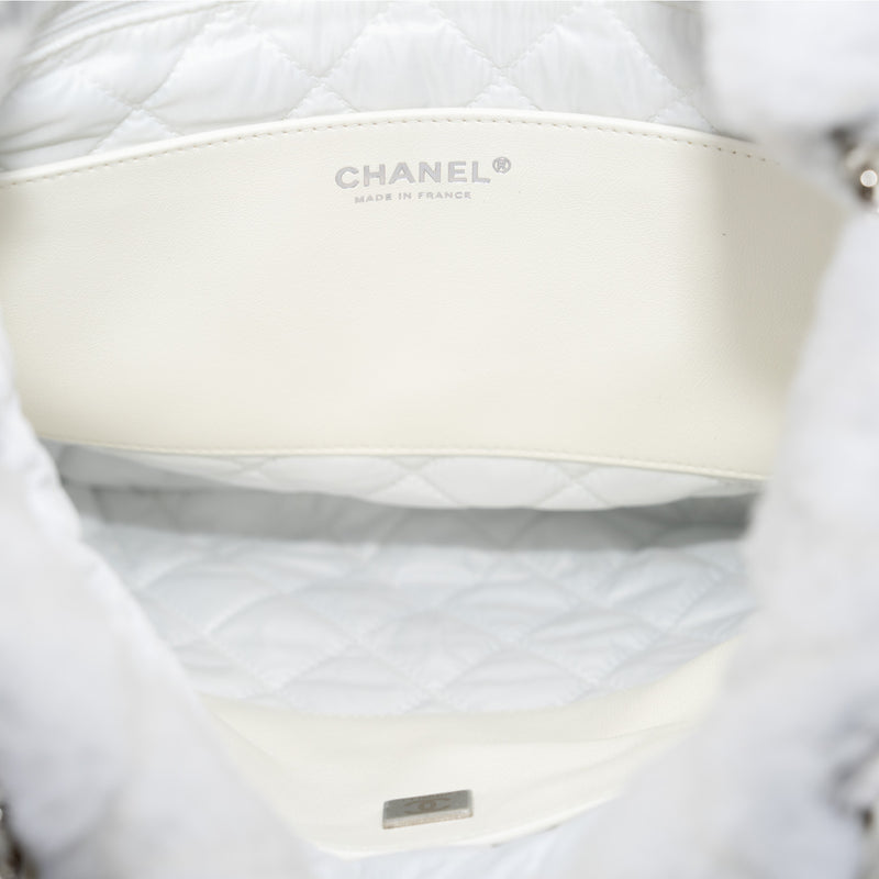 19 White Fur Tote Bag PHW - L'UXE LINK