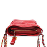 thumbnail Small Gabrielle In Red Aged Calfskin Leather Hobo Bag Multicolor Hardware Seri 27 - L'UXE LINK