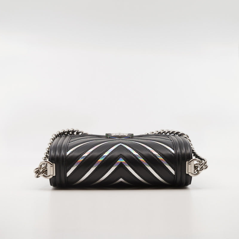 Medium Holographic Chevron Lambskin Leboy Bag PHW Seri 24 - L'UXE LINK