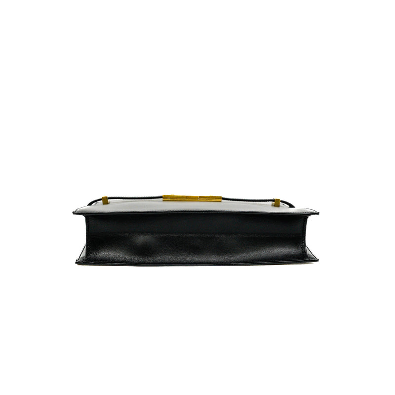 New Pochette Manhattan Black Leather Bag GHW - L'UXE LINK