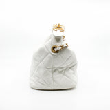 thumbnail Small Perfect Meeting White Lambskin Quilted Hobo Bag With Chain Seri 29