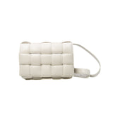 thumbnail Classic White Lambskin Padded Cassette Intreccio Leather Bag GHW - L'UXE LINK