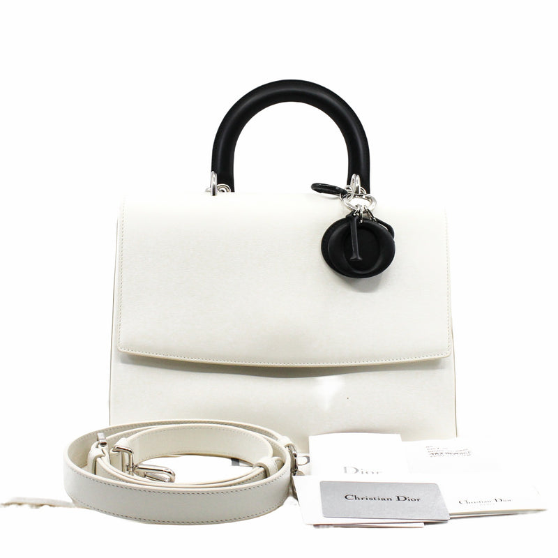 CD b dior   bag leather white phw