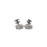 thumbnail CC Daisy Dangle Enamel And Metal Earrings - L'UXE LINK