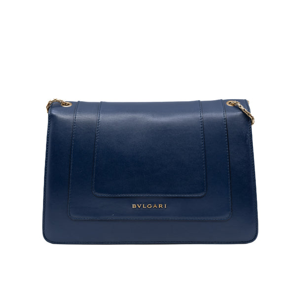 seripenti double flap chain navy ghw