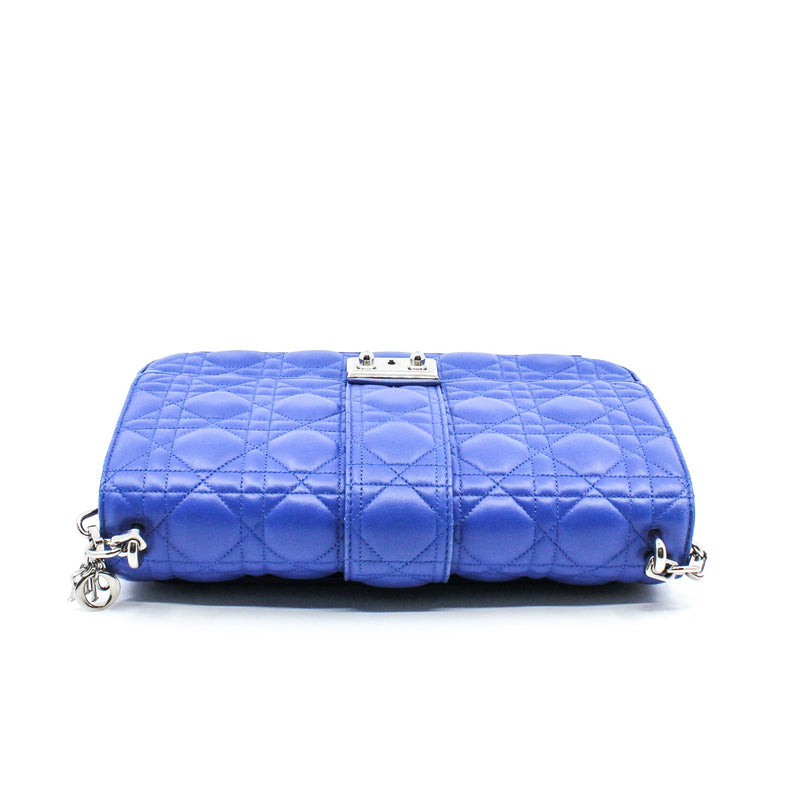 Medium Miss Dior In Purple Blue Lambskin Flap Bag PHW - L'UXE LINK