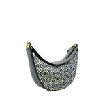 thumbnail Small Luna Anagram In Black/Navy Shoulder Bag GHW - L'UXE LINK