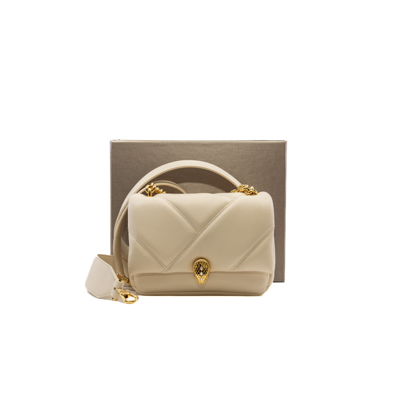 SERPENTI CABOCHON CROSSBODY MINI BAG in white ghw