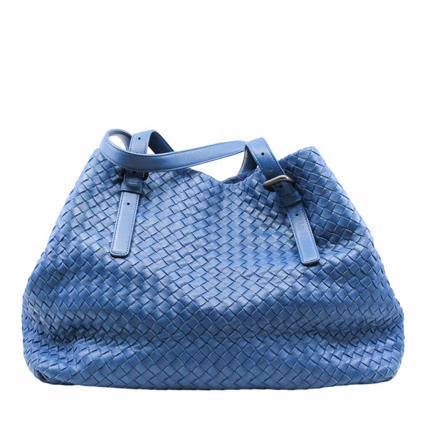 Cesta Tote  Intrecciato Nappa  Large Leather Sky Blue - L'UXE LINK