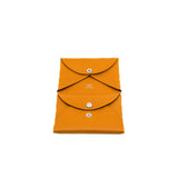 thumbnail Calvi Duo Compact Card Holder Evercolor Leather In Caramel - L'UXE LINK