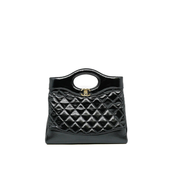 Mini 31 Bag Shiny Lambskin Black GHW - L'UXE LINK