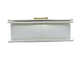 thumbnail medium leboy with top handle in cavior white ghw #T85Pxxxx