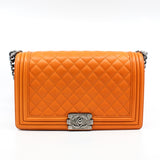 thumbnail New Medium Leboy Orange In Lambskin Leather PHW Seri 20