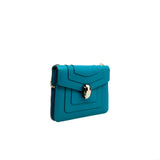 thumbnail Small Serpenti Forever In Blue Calf Leather Crossbody Bag GHW With Mirror - L'UXE LINK