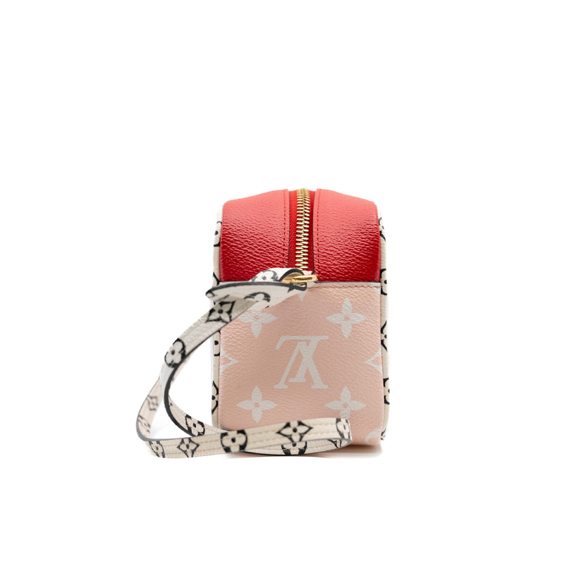 Monogram Giant Canvas PVC Beach Pouch Red GHW 2019 - L'UXE LINK