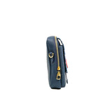 thumbnail Louis Vuitton x Nigo Denim/Leather In Navy Flap Double Phone Pouch GHW - L'UXE LINK