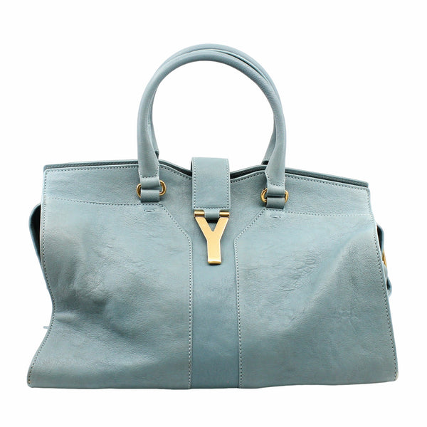 CHYC CABAS TOTE  LEATHER BLUE GHW - L'UXE LINK