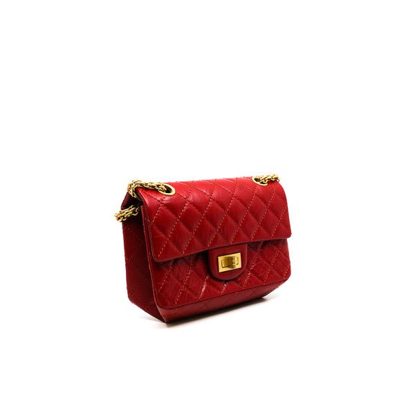 Mini Reissue 224 Red Aged Calfskin GHW Seri 29 - L'UXE LINK