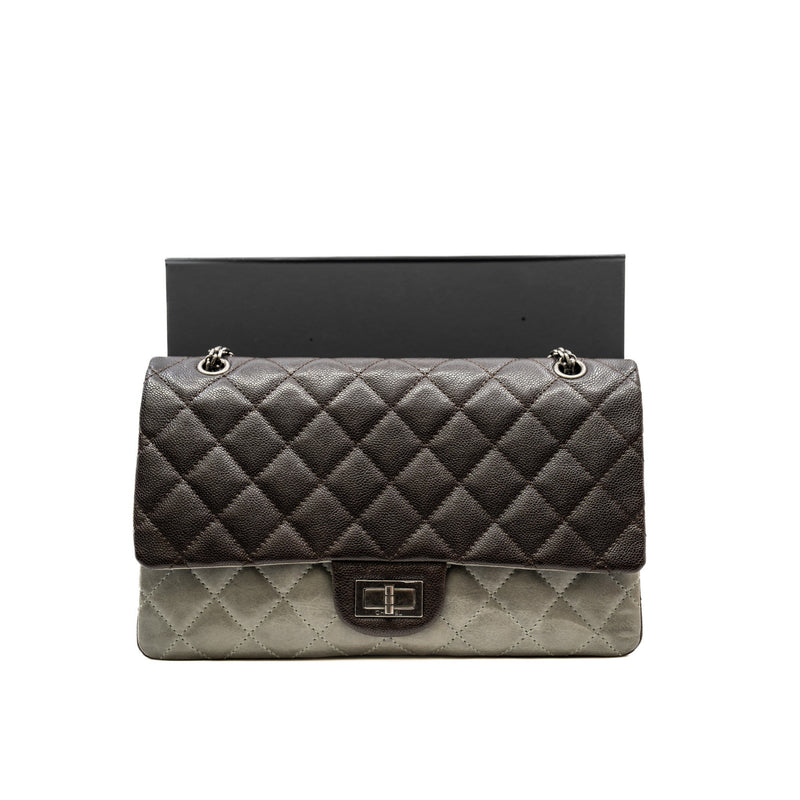 2.55 Reissue 227 In Caviar Leather Double Flap Bag PHW Seri 14 - L'UXE LINK