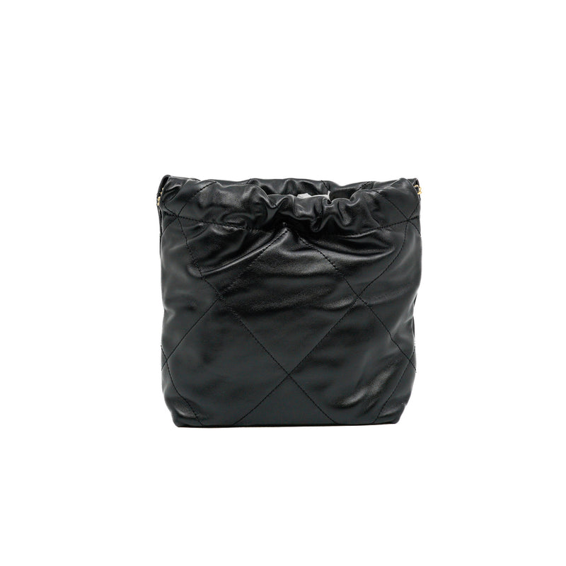 Mini 22 Bag In Black Lambskin GHW Seri UP9JXXXX - L'UXE LINK