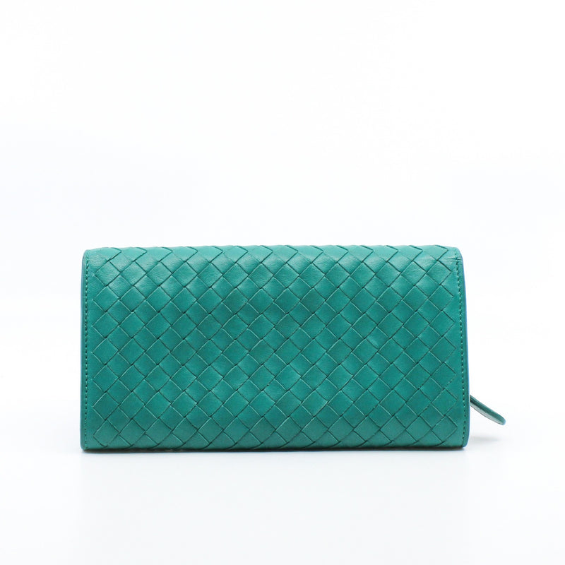 long  buckle wallet green - L'UXE LINK